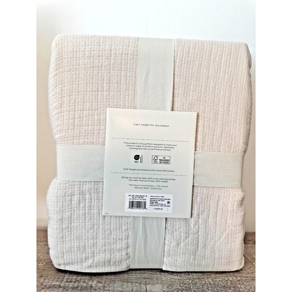 Casaluna Full/Queen Size Rayon Bamboo Blissfull Doublecloth Reversible Blanket - Picture 7 of 7